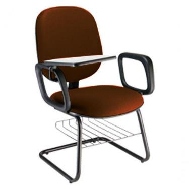 Imagem de Cadeira Universitária Com Prancheta Para Escolas Linha Uno Marrom