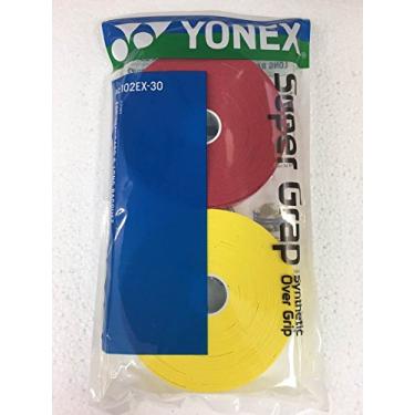 Imagem de YONEX Pacote com 30 cabos de raquete Super GRAP, vermelho, amarelo