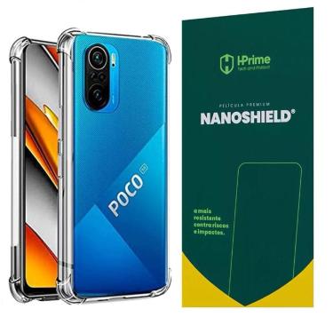 Imagem de Kit Capa Case Para Poco F3 Anti Impacto + Película Hprime