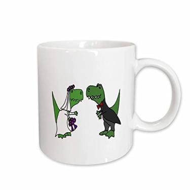 Imagem de 3dRose Caneca engraçada de coelho marrom pateta coelho, 325 ml, verde