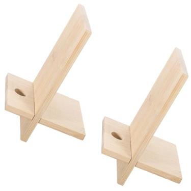 Imagem de Eldraqth Suporte de celular de bambu para mesa, suporte de madeira maciça, suporte de madeira portátil para cama, compatível com tablet inteligente, mesa com orifício de carregamento