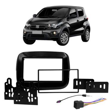 Imagem de Moldura 2 Din Mobi 2016 à 2025 Black Piano Painel Mp5 Som Central Dvd Expex Novum Epx Ft-549