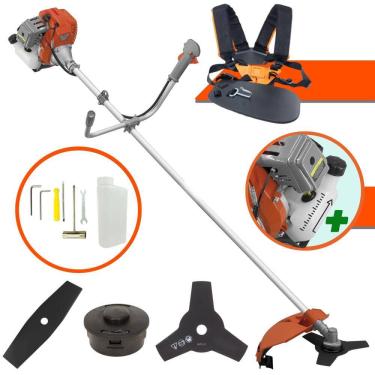 Imagem de Roçadeira RL520AC-G2 Tekna À Gasolina 2 Tempos 52cc 2HP Alta Rotação Cortador de Grama Completo Com Carretel de Nylon + Faca 2 Pontas + Faca 3 Pontas