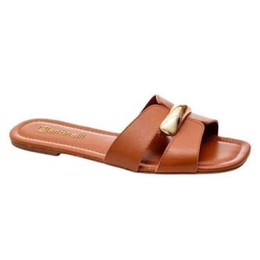 Imagem de Rasteira Santinelli Casual - Feminino - Marrom - 35, Marrom, 35, Femin