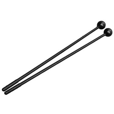 Imagem de Generic Drum Mallet Fácil de Transportar para Instrumento de Percussão Orff. Par de Martelo Leve e Portátil para Amantes de Música, Adequado para Educação Musical Precoce (Plástico Preto)