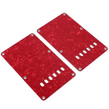 Imagem de RiToEasysports Protetor de Picareta de Guitarra, 2 Peças de Placas de Cobertura Traseira de Guitarra Elétrica de Plástico Pvc Com Substituição de Placa Traseira de 6 Furos para Guitarristas