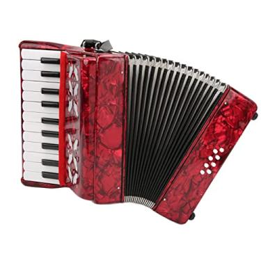 Imagem de Generic Piano Acordeão 8 Baixo 22 Teclas Instrumento Musical Requintado para Crianças Iniciantes Com Pano de Limpeza e Alça, Cultivar Talento Musical, Tamanho 12,4 X 10,2 X 5,7 pol.