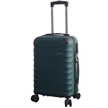 Imagem de Mala de Bordo ABS 10kg 17” a 21” Polegadas Mala de Viagem com Rodinhas 360° Cadeado Código (Verde-Escuro-19”(10KG) Mode-JJJ)