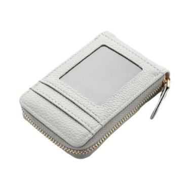 Imagem de Carteira Curta Feminina Em Cor Sólida Com Padrão De Lichia, Porta Moed