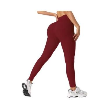 Imagem de Calças De Yoga Sem Costura Para Mulheres, Leggings Esportivas Com Cont