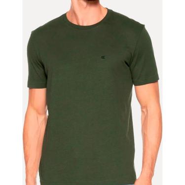 Imagem de Camiseta Calvin Klein Jeans Masculina CK Bordado Peito Verde Militar-Masculino
