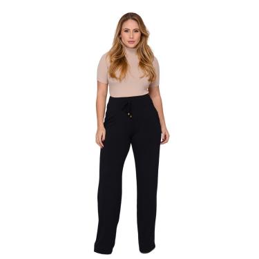 Imagem de Calça Pantalona Cós largo Bolsos B’Bonnie Jane Preta-Feminino