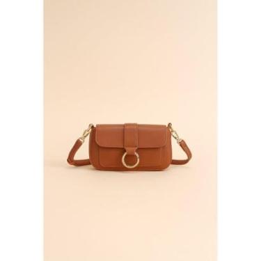 Imagem de Bolsa Média Transversal D Bell Outlet Fashion Marrom-Feminino