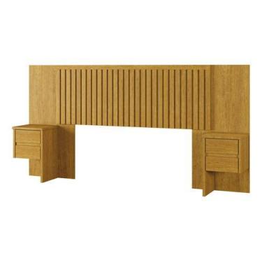 Imagem de Cabeceira Painel Ripado De MDF Para Casal, King E Queen Estilo Escandi