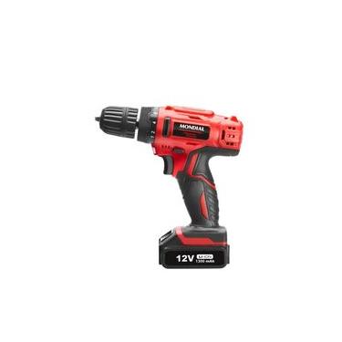 Imagem de Parafusadeira e Furadeira Mondial Power Tools FPF-06M Mandril 10mm Maleta Bateria 12V Bivolt