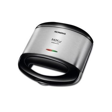 Imagem de Sanduicheira Mondial Grill S-07 - Preto/Inox Inox,Preto / 110