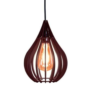 Imagem de Luminária Teto Lustre Pendente Balcão Cozinha Sala Chile Cor:chocolate