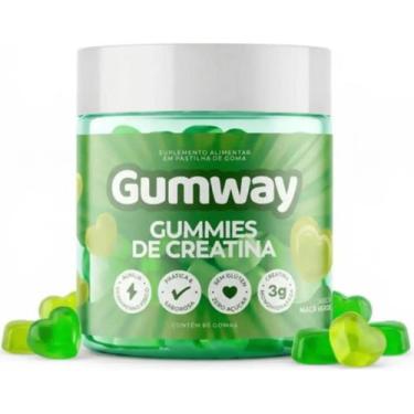 Imagem de Creatina Monohidratada Gumway Gummies Pote 60 Gomas, Maça Verde
