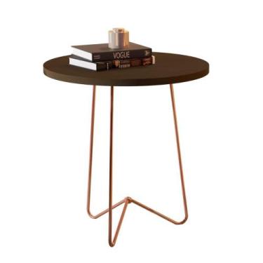 Imagem de Mesa Centro Luxo 8004 Canela Pés Ferro Bronze JB Bechara FORA DE LINHA