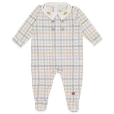 Imagem de Macacão Bebê Menino  Off White Xadrez Ovelha Mini &amp Co - Mini & Co,