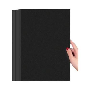 Imagem de Papel Cartão Preto Para Artesanato DIY, Papel Grosso A4 A5 Para Desenh