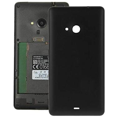 Imagem de HAIJUN Peças de substituição para celular capa traseira de plástico fosco para Microsoft Lumia 535 (preto) cabo flexível (cor preta)