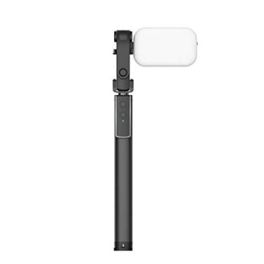 Imagem de Anel de luz de selfie retrátil com bastão de selfie de luz triangular integrado de nível de estúdio profissional de beleza controle Bluetooth