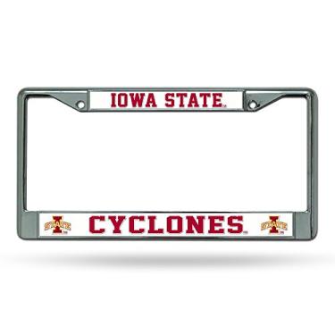 Imagem de NCAA Iowa State Cyclones Moldura de placa de licença cromada padrão