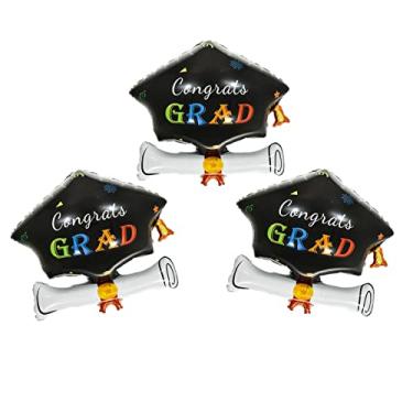 Imagem de AVMBC Balões de formatura grandes, balões de formatura de parabéns, balões de folha de mylar de formatura, suprimentos de decoração de festa de formatura (3 peças)