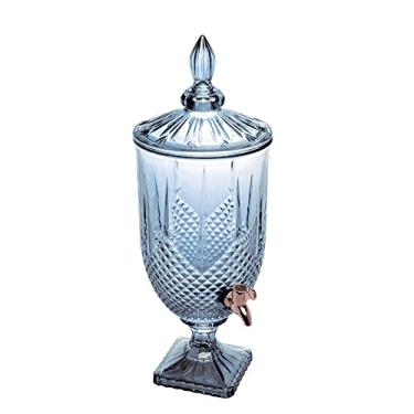 Imagem de DISPENSER DE CRISTAL ECOLÓGICO C/TORNEIRA ROSÉ DIAMANTE AZUL 4,5L