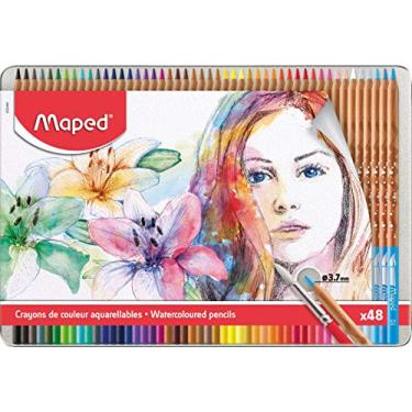 Imagem de Lapis de Cor Artistico 3-7 mm Aquarelavel Caixa X 48 Maped 832448