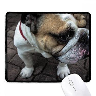 Imagem de Bulldog — Mousepad para fotografia de animais de estimação com bordas costuradas