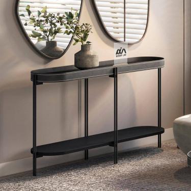 Imagem de Aparador Com Pés Em Metal Preto Mônaco Linea Brasil