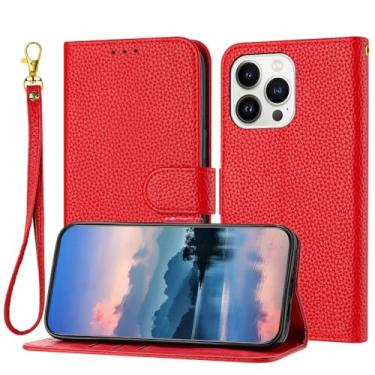 Imagem de Porta-cartões de couro magnético Waller Case para Samsung Galaxy A50 A70 A40 A30 A20s A10e A7 2018 M54 M14 M53 M33 Flip Litchi Cover, vermelho, para Galaxy M53 5G