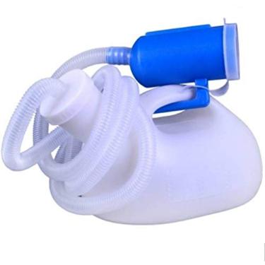 Imagem de Apoesar Garrafas de urina de 2000 ml para homens, sistema de mictório à prova de derramamento para homens recipiente coletor de urina masculino com tubo de 129 cm de comprimento com tampa