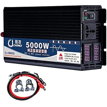 Imagem de Inversor de onda senoidal pura de 5000w, conversor de energia 12v/24v 220v, ventilador inteligente de controle de temperatura, refrigeradores, condicionadores de ar, freezers, máquinas de la