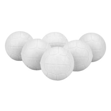 Imagem de Kit 6 Bolinhas Para Pebolim Totó Fla-flu Branco