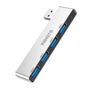 Imagem de Hub USB multiportas, adaptador USB Fidioto de 4 portas (1 hub 3.0, 3 x 2.0), hub USB para laptop, iMac Pro, MacBook Air, Mac mini/Pro, notebook, pen drives USB e HDD móvel, etc.