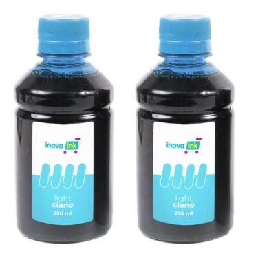 Imagem de Kit 2 Tintas Compatível L1300 250ml Cyan Light Inova Ink