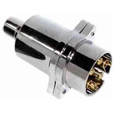 Imagem de Tomada Engate Plastico 6 Polos Cromado Macho - ENGATCAR