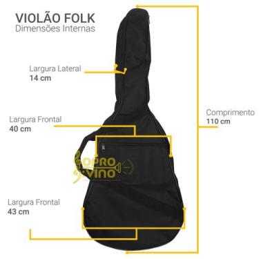 Imagem de Capa Simples Violão Folk Slim Protections Bag - Protection Bags