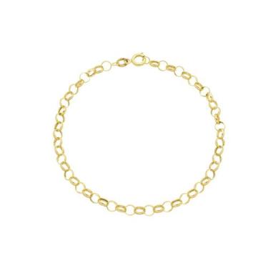 Imagem de Pulseira Feminina Elo Português Ouro 18k 750 - DR JOIAS