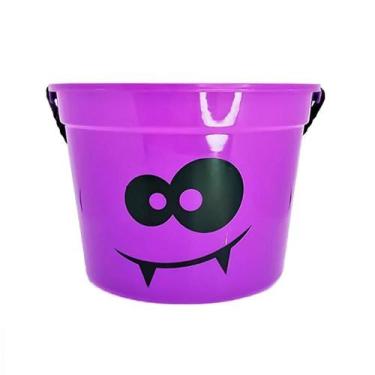 Imagem de Balde de Halloween Caldeirão de Bruxa Doces Com Alça 14 cm - Fantasias