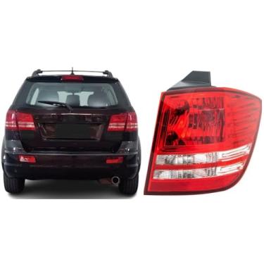 Imagem de Sagnod Auto Substituição para Dodge Journey 2009 e 2010 Luz Traseira Lado do Passageiro (Direita) Lente Externa Transparente e Vermelha