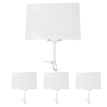 Imagem de Saihisday Conjunto de 4 clipes de publicidade de 17 cm A4 à prova d'água apagável etiqueta de preço acrílico clipe de etiqueta (branco) para supermercado comercial, prateleira de mercadoria Baske