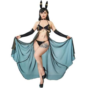 Imagem de haikyuu Conjunto de biquíni feminino cosplay com faixa de cabeça anime frente única com cadarço, roupa de banho rave, Preto, X-Large