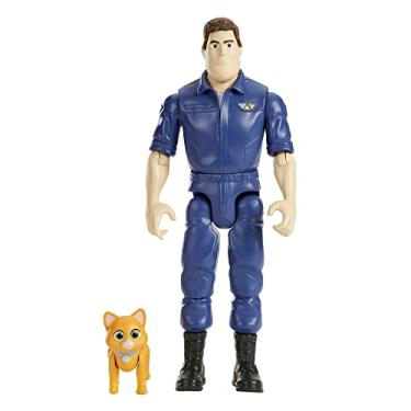 Imagem de Mattel Disney and Pixar Lightyear Jumpsuit Buzz Lightyear Action Figure, 12 Points of Articulation & Robot Cat Sox, 5-in Scale