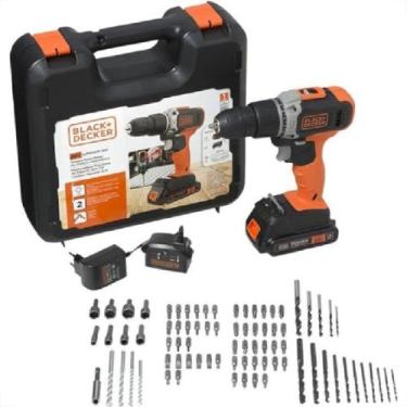 Imagem de Furadeira/Parafusadeira Black & Decker 3/8''20V Bateria Com 80 Acessor