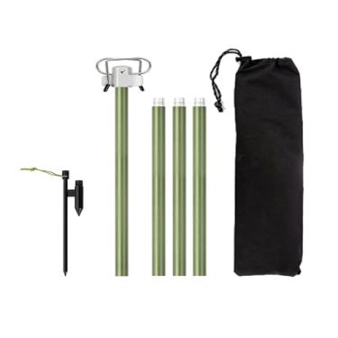 Imagem de Lanterna de Acampamento Stand de Lâmpada de Alumínio Leve, Cabide Leve Portátil para Camping, Caminhada, Pesca, Jardim (Verde)
