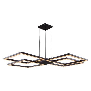 Imagem de Lustre Pendente Perfil LED 96W Design Moderno Quarto Sala Escritorio Bivolt